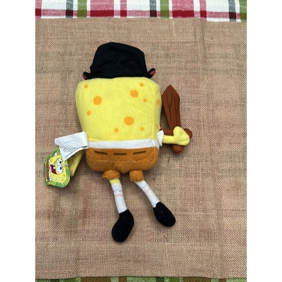 2003 Nanco Pirate Spongebob Squarepants Plush Toy with tags - Picture 2 of 3